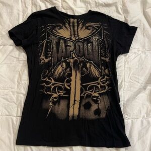 tap out bleached design t shirt